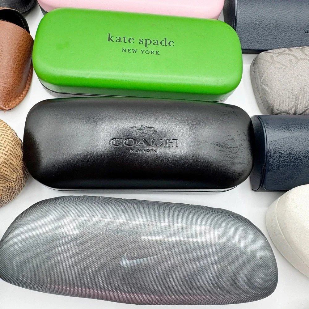 Mixed Lot 22 Designer Eyeglass Cases Ray-Ban Coach Kate Spade Nike Maui Jim